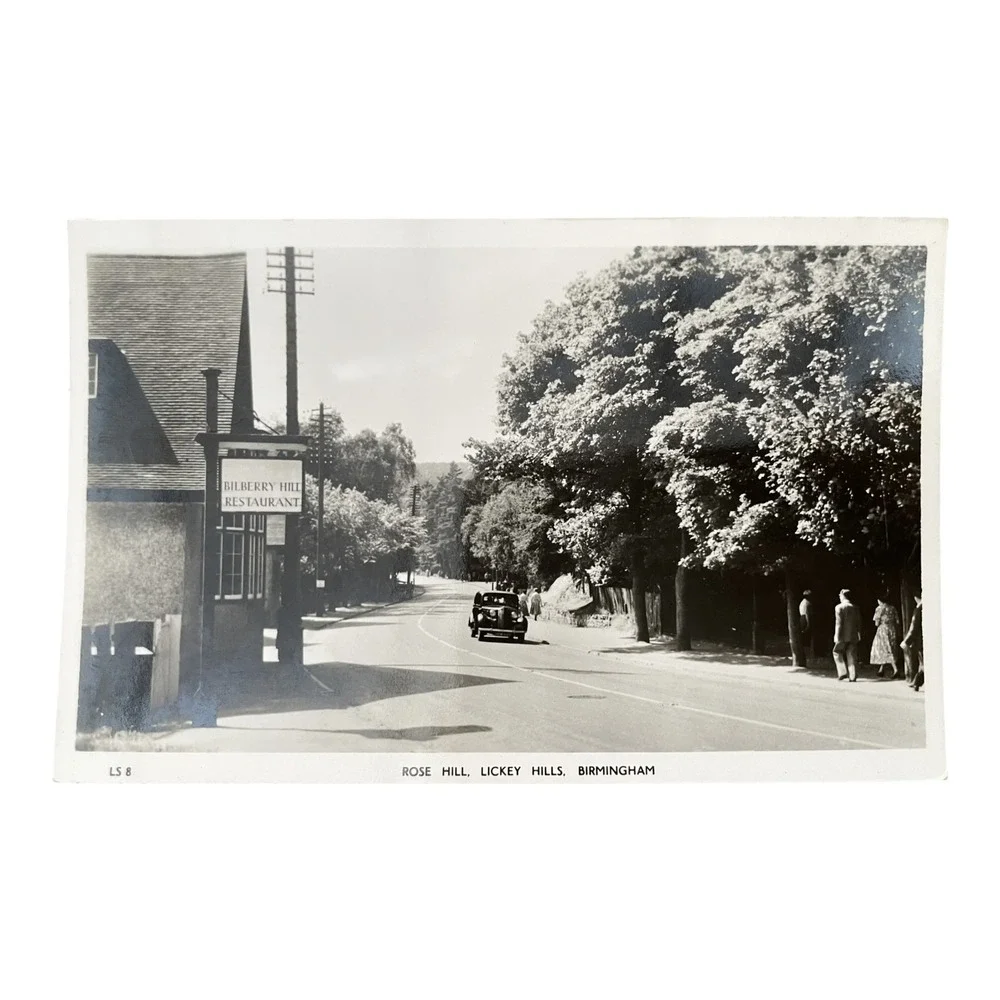 Vintage Real Photo Postcard Rose Hill Lickey Hills Birmingham England Bilberry